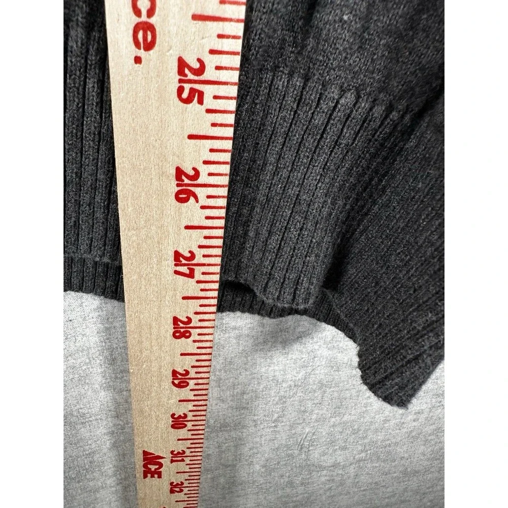 Tommy Hilfiger Sweater Mens XL Gray Knit Crewneck Knit Flag Logo Pullover - Picture 4 of 6